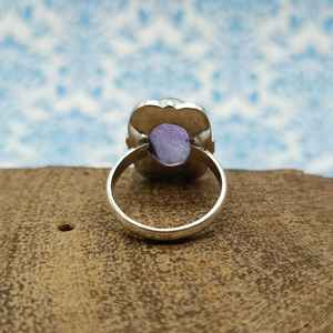 Meilleure vente 925 bague de Bohème en argent Sterling faite à la main améthyste naturelle pierre précieuse diamant 14K personnalisé en gros bijoux fins - Product Image 2