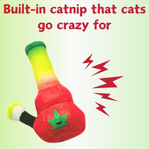 Mi Nombre es Lil Bo da Bong, Divertido Juguete de Gato de Peluche con Catnip, Parodia de Hierba - Product Image 6