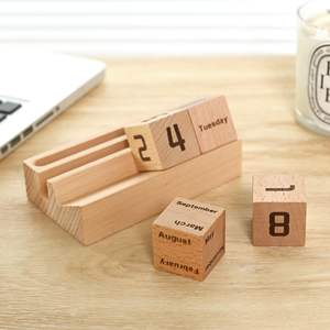 Wooden Perpetual <b>Block</b> <b>Calendar</b> | Quality Handmade Holder | Factory Direct - Product Image 2