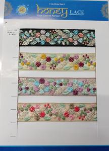 Adorno de organza suave con patrón geométrico con bordado de lentejuelas de perlas, adorno de bordado de borde con cuentas para accesorios de ropa - Product Image 3