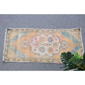 พรมขนาด 1.6x3.4 ฟุต, พรมตุรกี, พรมลายสัตว์สีน้ำเงินวินเทจทำจากขนสัตว์ - Product Image 3