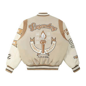 2025แจ็คเก็ตเลตเทอร์แมนแขนเสื้อหนังแท้ระบายอากาศได้ดีแห้งเร็วสำหรับฤดูหนาว - Product Image 2