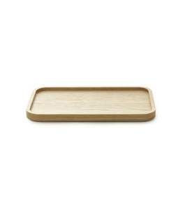 Plateaux alimentaires rectangulaires écologiques, plateaux de service en bois rustique avec poignée pour un usage domestique, restaurant - Product Image 6