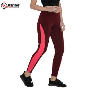 Leggings de sport pour femmes personnalisés, taille haute, solides, extensibles dans quatre directions, respirants, séchage rapide, en spandex et polyester, pour le fitness - Product Image 5