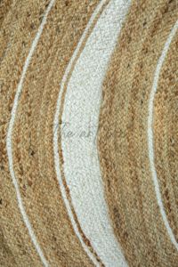 พรมปูพื้นทรงกลมทำจากปอสำหรับตกแต่งบ้าน, พรมสำหรับทางเดินในห้องโถงข้างเตียงพรมผ้าขี้ริ้วในสวน - Product Image 6