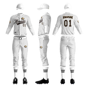 Kits de ropa deportiva de diseño personalizado de alta calidad Jersey y pantalones cómodos Botones de sublimación completa Uniforme de béisbol de talla grande - Product Image 3