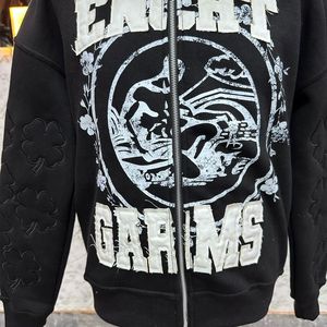 Sweats à capuche avec fermeture éclair imprimés en usine Sweats à capuche bon marché pour hommes Vente en gros de conception populaire - Product Image 2