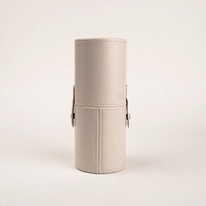 Tubo de almacenamiento de brochas de maquillaje de lujo, soporte cilíndrico duradero de cuero PU para accesorios de belleza y cosméticos - Product Image 3