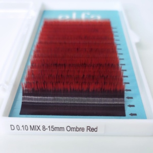 L'usine libère vos extensions de cils Ombre côté sensuel D 0.10 (8-15mm) tons rouges hypnotisants Vietnam faux cils en boîte - Product Image 1