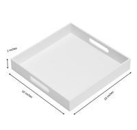 Plateau organisateur en acrylique transparent avec poignées, plateau de rangement pour comptoir, pour cosmétiques, bijoux, articles de toilette et fournitures de bureau
