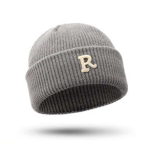 Gorros de Punto Grueso con Bordado Personalizado al por Mayor, 100% Acrílico, Estilo Vintage, con Puño Ajustable, para Uso en Exteriores - Product Image 1