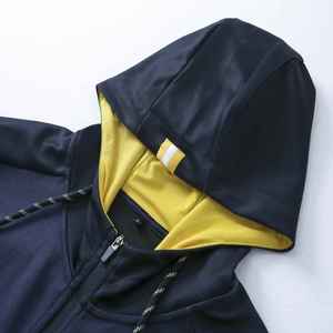 เสื้อฮู้ดจั๊มเปอร์สำหรับผู้ชายเสื้อฮู้ดผ้าฝ้ายปักซิปเต็มตัวมีซิปออกแบบโลโก้ได้ตามต้องการ - Product Image 3