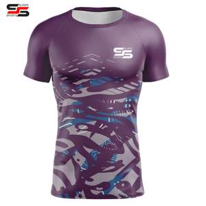 T-shirt de compression à manches courtes personnalisé avec logo de surf MMA BJJ, rashguard sublimé de Jiu Jitsu, créez votre propre rashguard personnalisé - Product Image 6