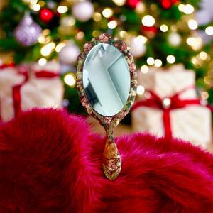 Espejo de Mano de Resina con Acabado Liso y Brillante, Perfecto para Uso Diario, Maquillaje o Fines Decorativos, Agrega un Toque Elegante - Product Image 5