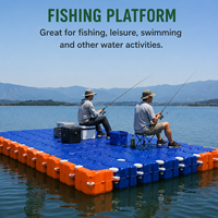 Plateformes flottantes de pêche, cubes de pontons en plastique, quais pour bateaux et jet-skis, fournitures marines en gros
