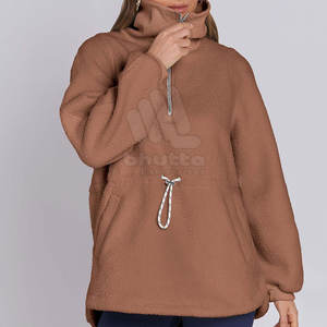Sudaderas de Forro Polar Sherpa para Mujer de Alta Calidad, al por Mayor, Ecológicas, con Logotipo Frontal Personalizable, Último Diseño - Product Image 5