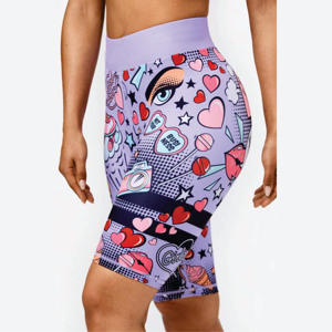 Derby Lavender Bike Shorts 4-Way Stretch 85% Poliéster 15% Elastano Tela súper suave Cintura alta Estilo sexy Lavado Logo Pocket - Product Image 4