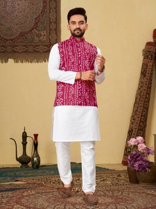 Estilo Cultural Moderno de Gujarat, Piel Sintética 100% Seda, Combinación de Colores Increíble, Multicolor, Ropa para Hombre y Mujer, Combinación Larga para Parejas, Fiesta - Product Image 5