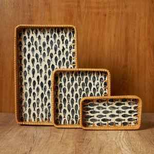 Plateau de service en incrustation de nacre fait main avec design décoratif Plateau de service personnalisable en incrustation de nacre pour cadeau - Product Image 6