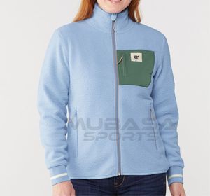Jersey de lana gruesa GSM 350 para mujer, Sudadera con cremallera, logotipo personalizado, chaqueta forrada Rothe de otoño, transpirable, holgada, con estampado de letras y capucha - Product Image 5