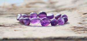 Sameer Gems Unisex Stylish Amethyst Beaded <b>Charm</b> Adjustable <b>Bracelet</b> Classic Religious Style Third Party Certified Perfect - Product Image 2