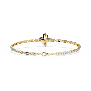 Joyería Fábrica Venta al por mayor Flora Diamante Pulsera 10K 14K 18K Oro Rosa 0.41ct Diamante natural Fino Oro blanco Bodas de moda - Product Image 5