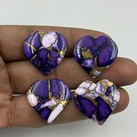 Turquoise de cuivre de buffle blanc naturel de haute qualité personnalisable, forme de cœur lisse, en vrac pour la fabrication de bijoux, divers modèles disponibles