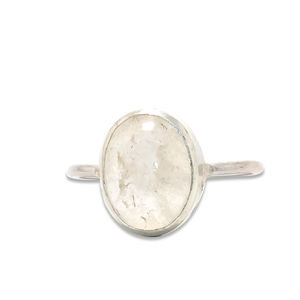 Anillo clásico de cuarzo de Plata de Ley 925, anillo de cuarzo de cristal de calidad superior hecho a mano, joyería de plata al por mayor, regalo de dama de honor - Product Image 1