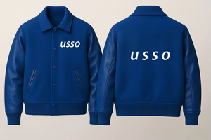 High Quality Custom Letterman Varsity Jackets <b>Wool</b> Body Genuine Leather Sleeves Winter Wear Smart Stylish Men's Jacket - Product Image 3