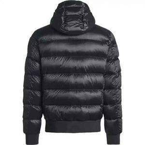 Veste matelassée imprimée OEM personnalisée pour hommes Logo personnalisé Vestes d'hiver décontractées pour hommes avec poches Veste matelassée de couleur unie - Product Image 2