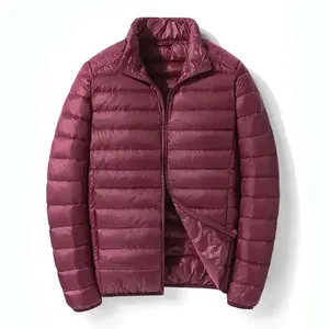 High Street Jacket Men Casual Stand Collar Light Windproof Puffer jackets Down Jacket wholesale supplier manufacturer.