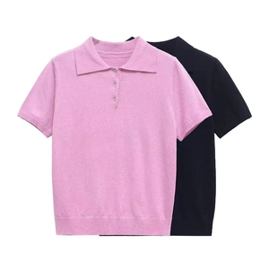 Camisa de mujer de secado rápido de calidad superior 100% algodón Polos al por mayor para mujer Polos de manga corta con estilo - Product Image 1