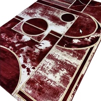 Tapis turc Adiva Gaziantep - 100% polypropylène, technique jacquard, motif abstrait, résistant aux taches, poils moyens, style pastoral