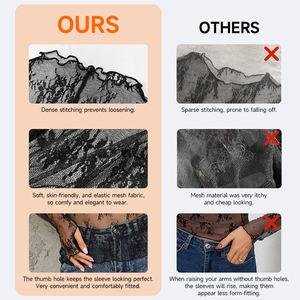 Atasan Wanita Bordir Bunga Pink Terlaris Custom Hesayep, Blus Elegan Lengan Panjang Berbahan Mesh Renda untuk Wanita, Kemeja Vintage - Product Image 4