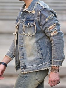 Veste en jean personnalisable de haute qualité pour hommes avec 100% coton respirant en gros veste en jean confortable pour hommes - Product Image 4