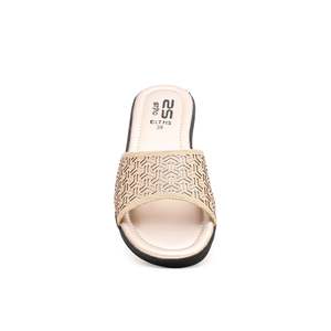 Sandalias con tacón Softy CL7115 informales doradas - Product Image 1