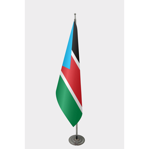 Drapeau officiel du Soudan du Sud pour intérieur, logo personnalisé, drapeau mondial, support numérique en aluminium, soie, plastique, automobile, assurance, éducation - Product Image 1