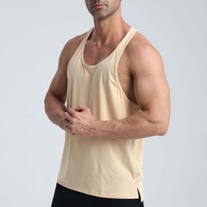 OEM Custom Logo High Quality 100% Polyester <b>Men</b> Workout Stringer Bodybuilding <b>Singlet</b> Fitness Gym <b>Men's</b> Tank Tops - Product Image 3
