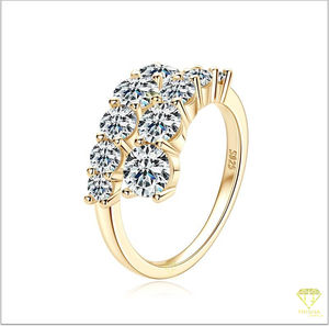 Lujo Vintage D-Color Lab Grown Diamond Ring para mujer 925 Sterling Silver Stylist Wedding Engagement Eternity Band Jewelry - Product Image 5