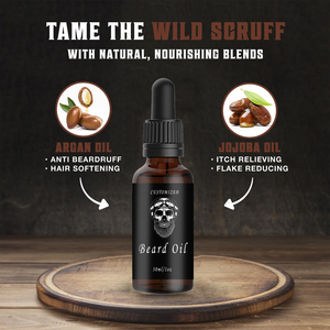 UUFINE Factory Customize Gifts Box Mild Ingredient Men Beard Oil Balm Beard Care Kit Set Product for Men - Product Image 3