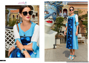Kurta kurti เครื่องแต่งกายและอุปกรณ์เสริมพร้อมพิมพ์ดิจิตอลสำหรับผู้หญิงใช้ในชีวิตประจำวัน - Product Image 3