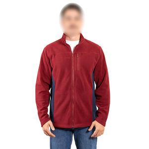 OEM personnalisé 2025 hommes veste polaire pour hommes Mehroon bleu contraste respirant toile tissu support bonne vente - Product Image 3