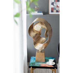 Elegante mesa de metal objeto escultura creativa moderna acento para elegante sala de estar escritorio o exhibición - Product Image 3