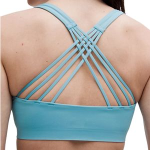 Soutien-gorge de sport sans armatures pour femme, grande taille, maintien moyen, dos croisé, col en V, écologique, pour entraînement en salle de sport, anti-transpiration, collection 2026 - Product Image 5
