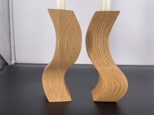 เชิงเทียนไม้ออกแบบโค้งสำหรับตกแต่งบ้านโต๊ะแสดงผลงานปาร์ตี้และตกแต่งมุมสบายทำด้วยมือจากอินเดีย - Product Image 4