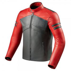 Chaqueta Vintage de Cuero Vacuno Rojo |   Chaqueta de Motociclista de Cuero Estilo Retro - Product Image 1