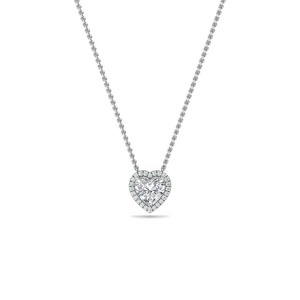 Colgante de Diamante con Corte Corazón y Halo, 0.50 Ct, Diamante Cultivado en Laboratorio en Platino, para Bodas, Compromisos y Fiestas - Product Image 3