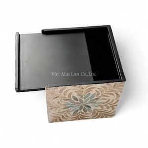 Caja de Pañuelos de Lujo Hecha a Mano con Incrustaciones de Nácar, Accesorio de Decoración para el Hogar - Product Image 5