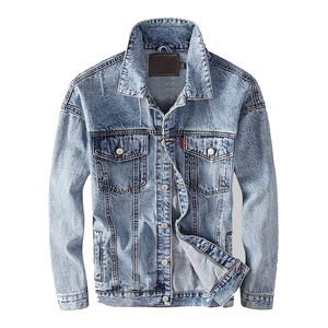 Bonne qualité hommes Slim Street Casual Hip Hop Denim veste col rabattu écologique séchage rapide avant 100% coton en gros - Product Image 5
