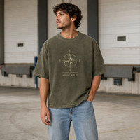 T-shirt personnalisé pour homme, style décontracté, en coton éponge 100% de haute qualité, délavé à l'acide, séchage rapide, respirant, anti-boulochage